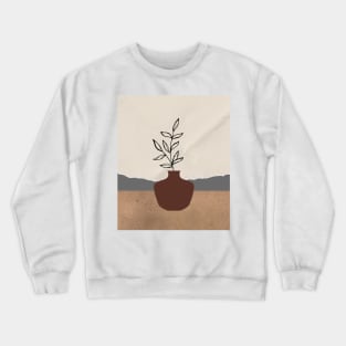 Minimal Modern  Terraccota  Pottery Abstract Pot Design Crewneck Sweatshirt